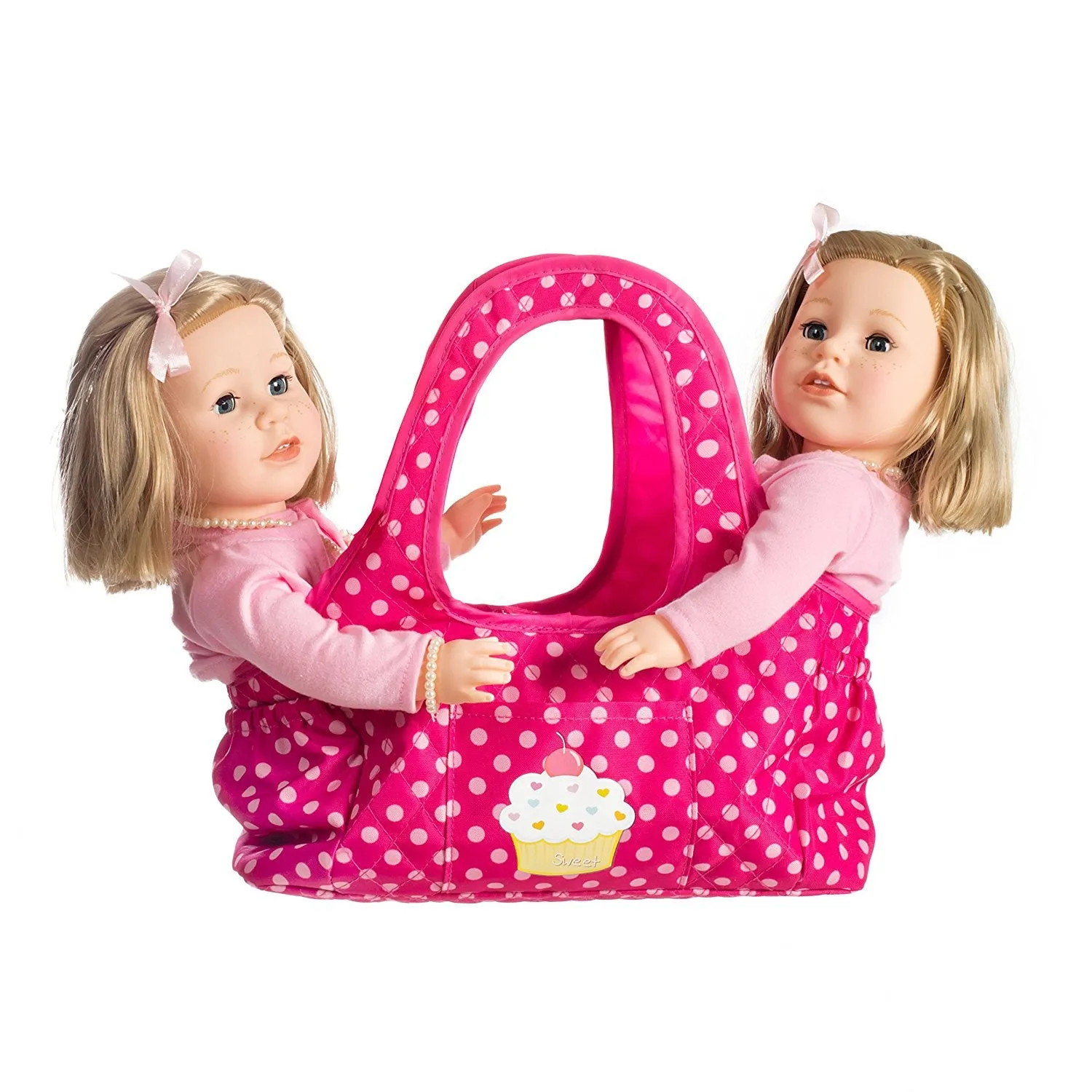 18 Inch Doll Tote Bag, Tote Carries 2 Dolls