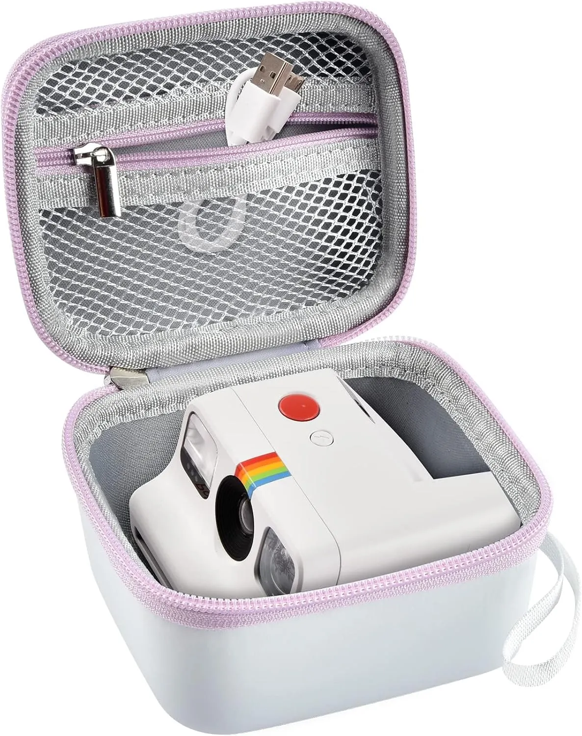 ANKHOH Case Compatible with Polaroid Go Generation 2 Gen 2/9035/9071/9070 Instant Print Camera, Film Cameras Storage with Mesh Pocket for Color Films, Stickers (Box Only)