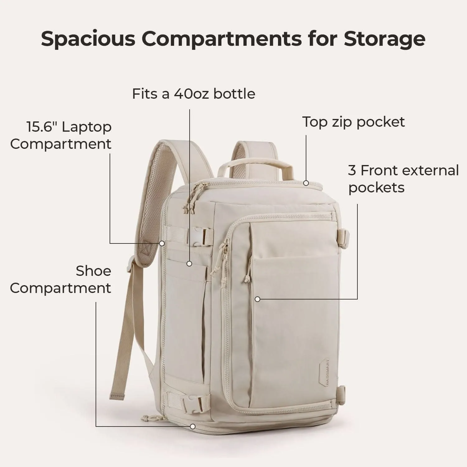 Bagsmart Blast Quick Access Carry On Travel Backpack Standard 28L