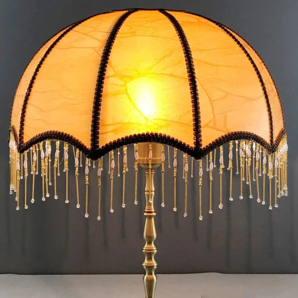 Beaded Fringe Umbrella Lamp Shade
