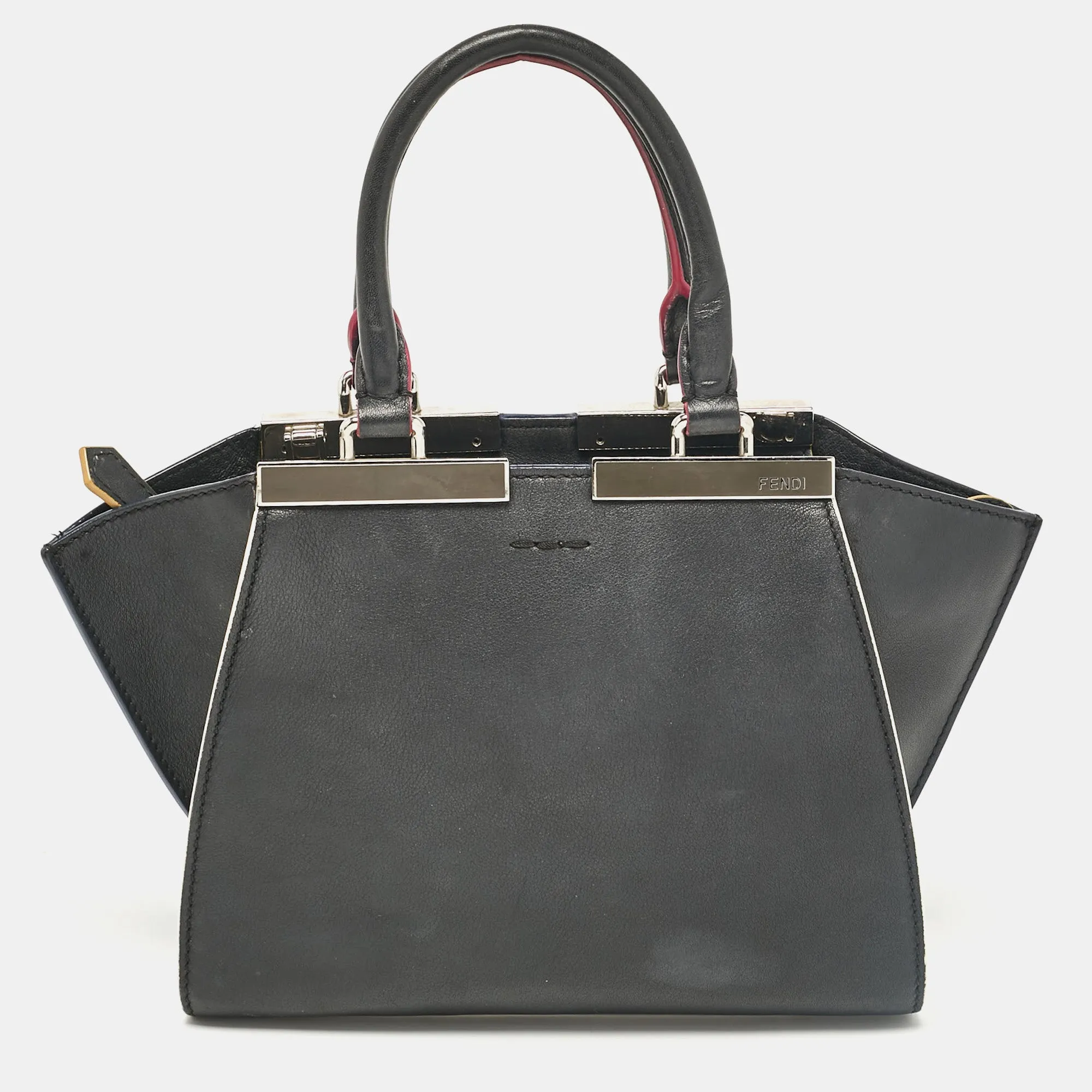 Black Leather Petite 3Jours Tote