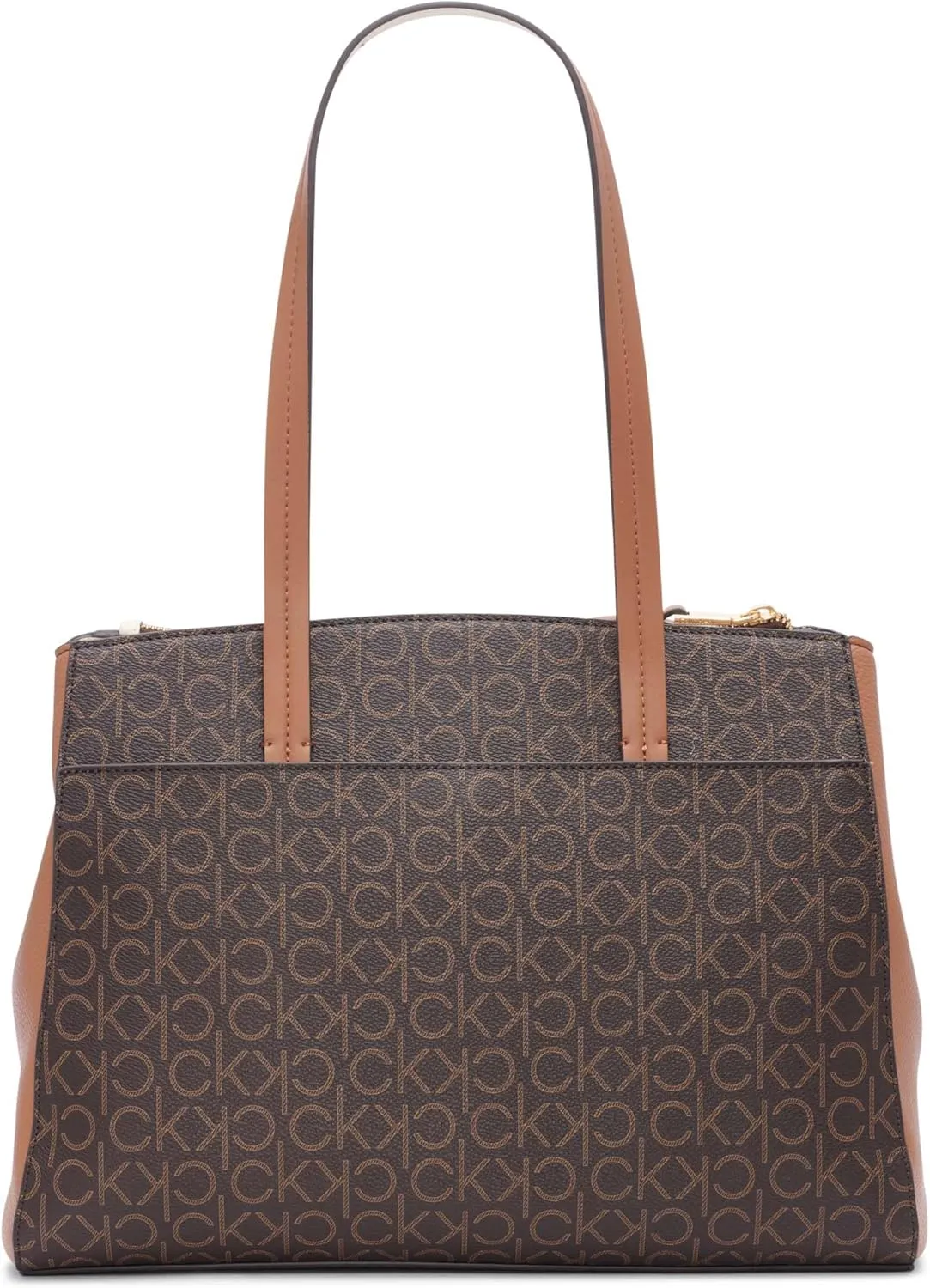 Calvin Klein Women's Hadley Tote Bag  2 in 1, Vegan Leather, 5 Pockets