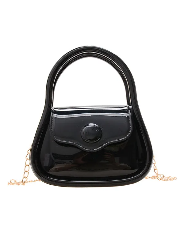 Chains Solid Color Satchels Crossbody Bags