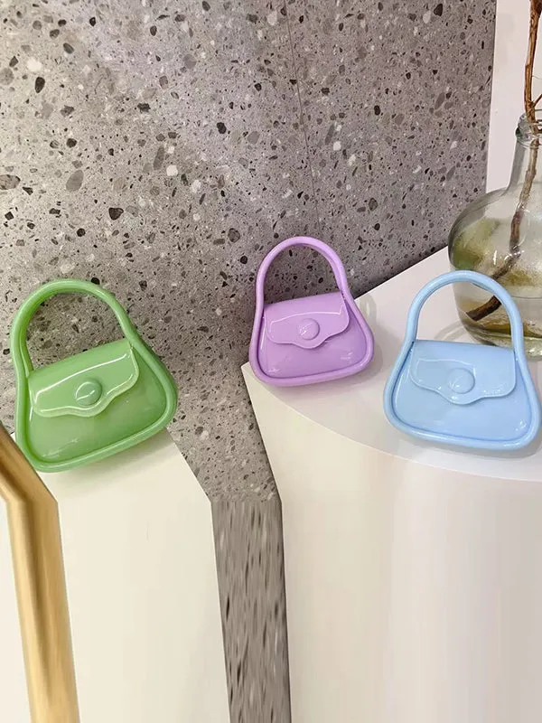 Chains Solid Color Satchels Crossbody Bags