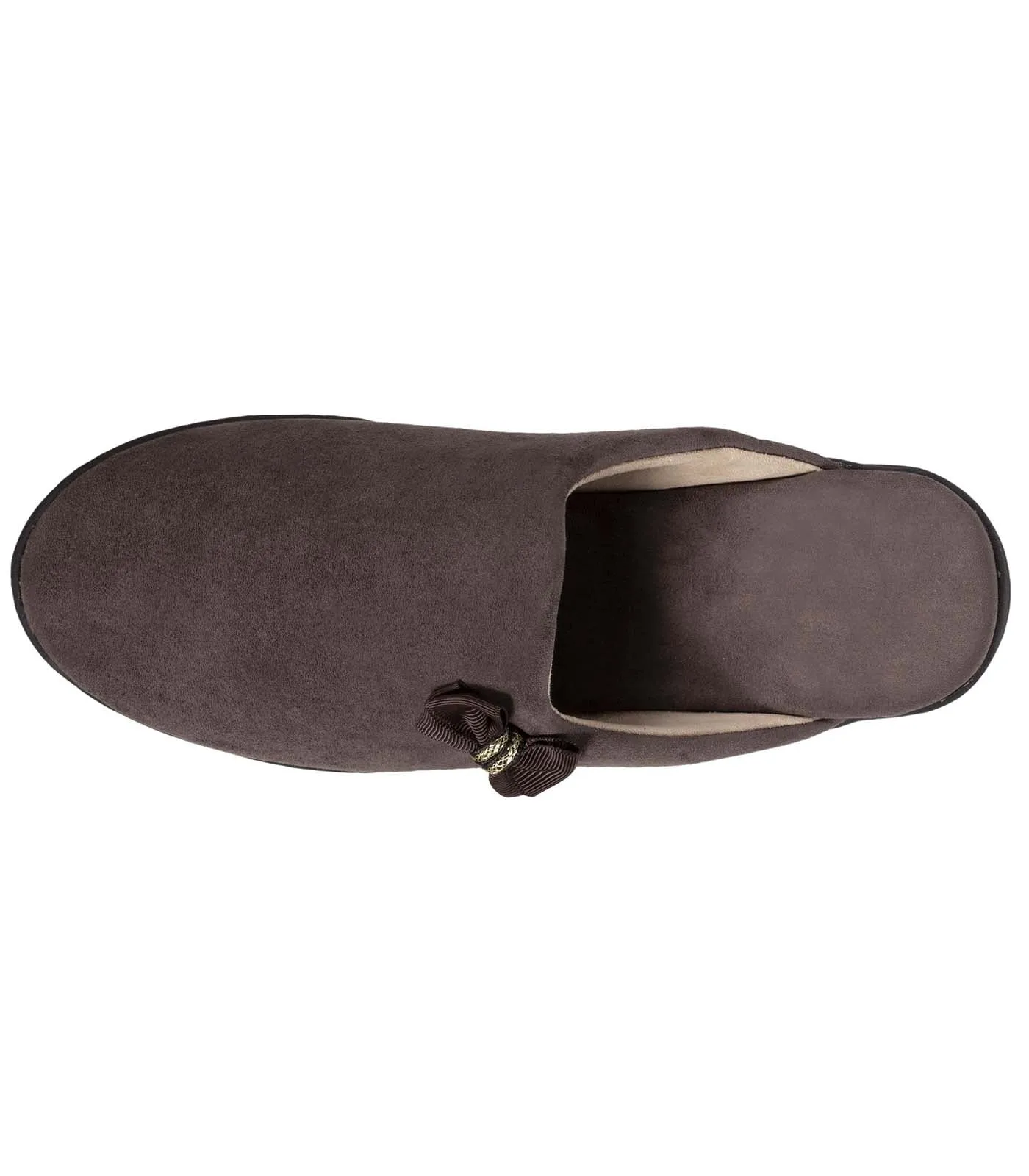 Chaussons mules Femme Talon Nœud Taupe