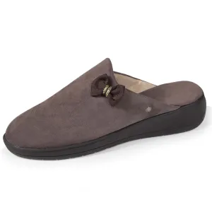 Chaussons mules Femme Talon Nœud Taupe