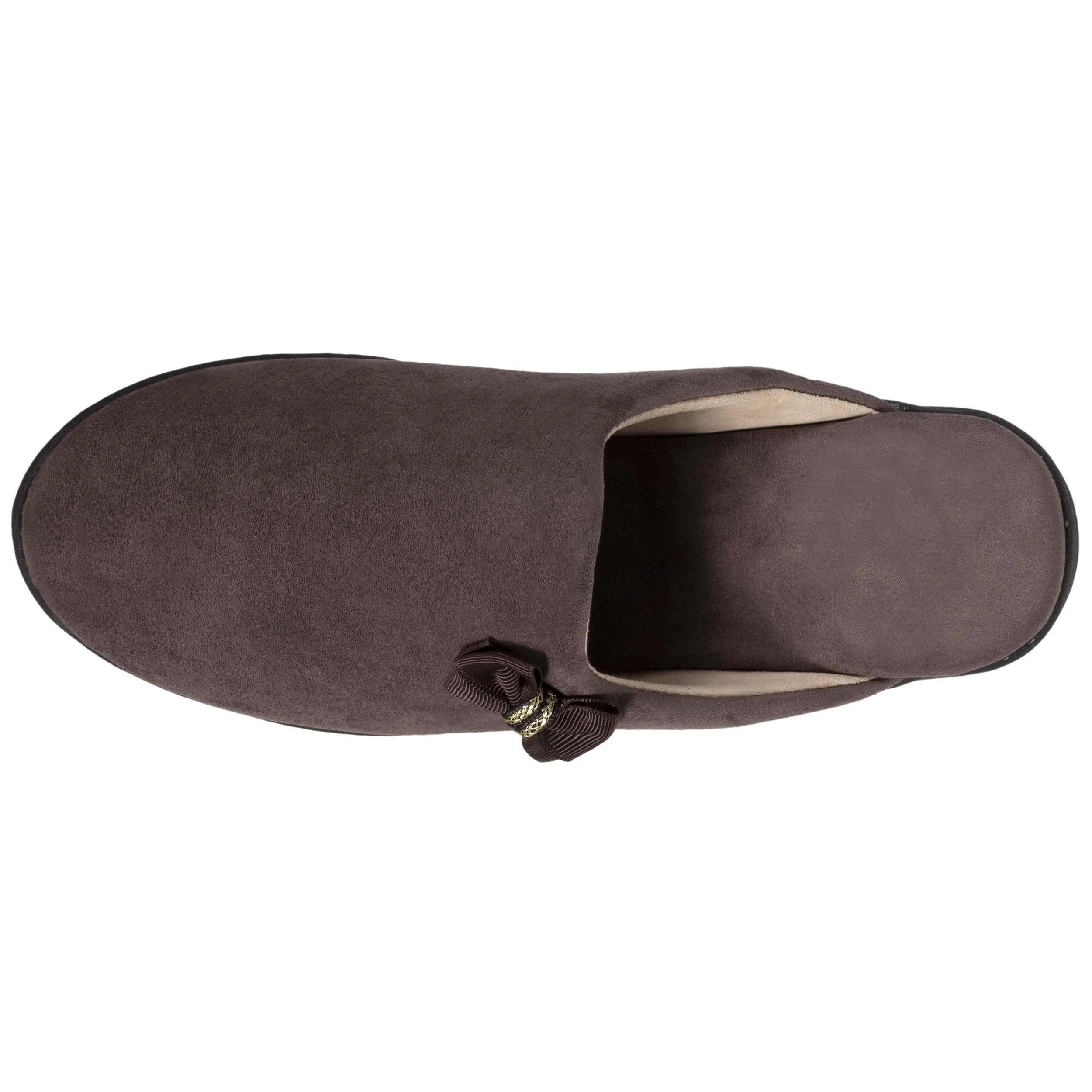 Chaussons mules Femme Talon Nœud Taupe