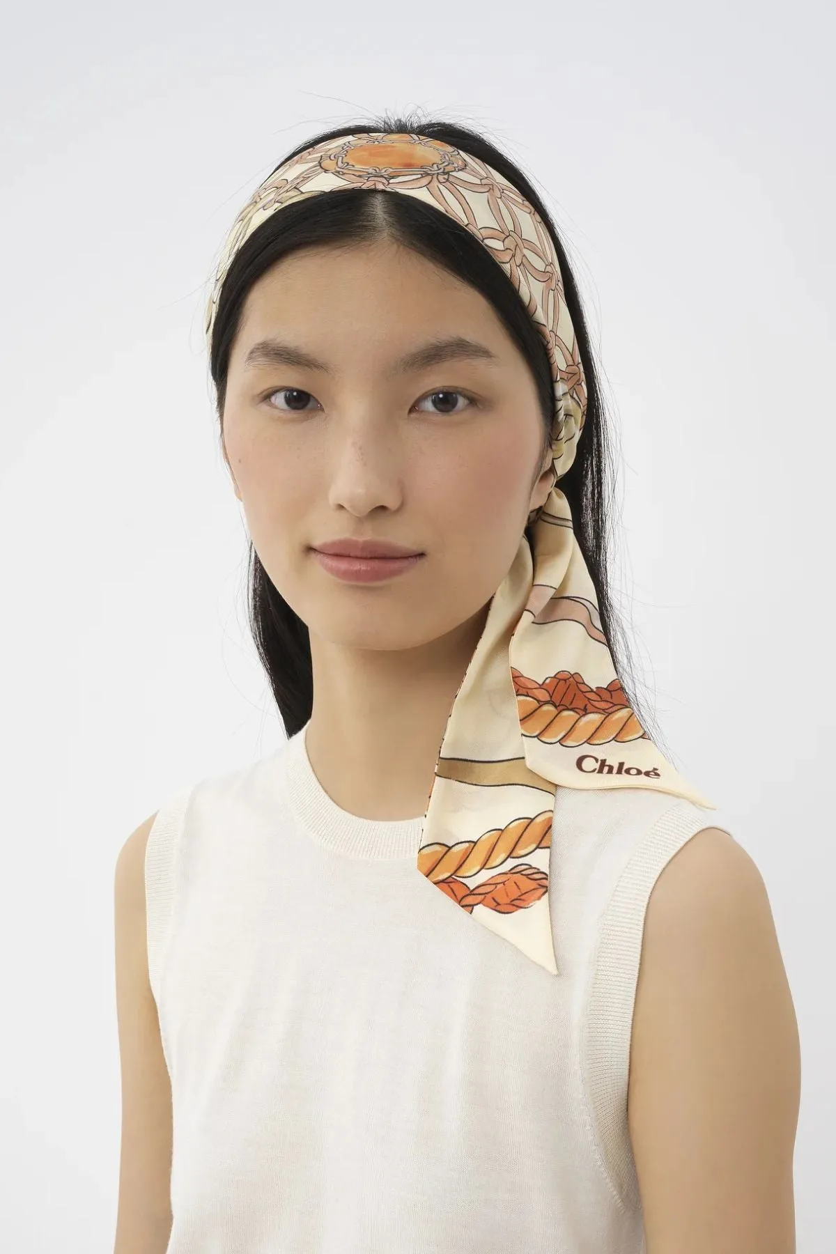 Chloé Bandeau Scarf - Quiet Beige