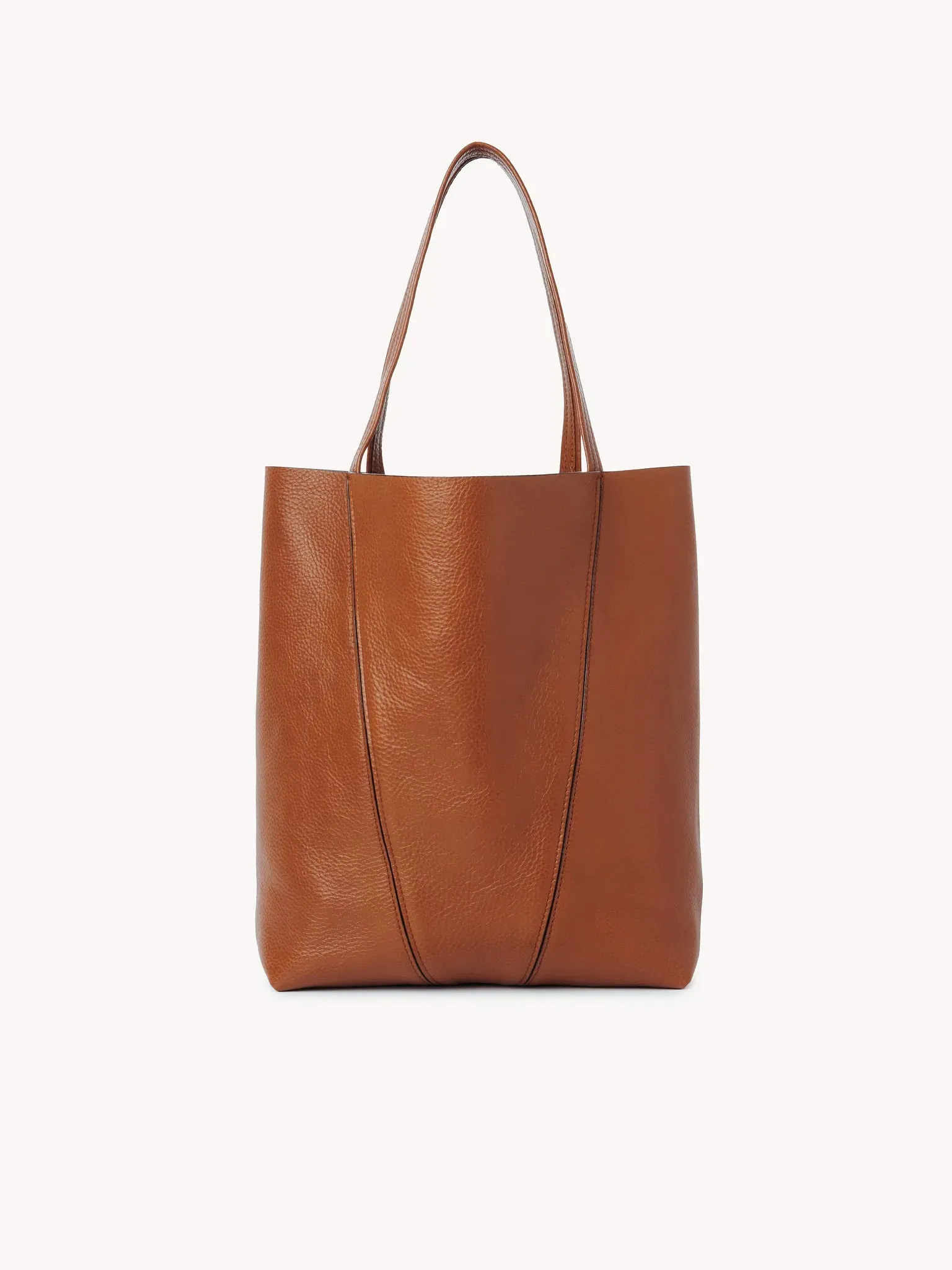 CHLOÉ SPIN TOTE BAG CLAY BROWN