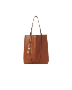 CHLOÉ SPIN TOTE BAG CLAY BROWN