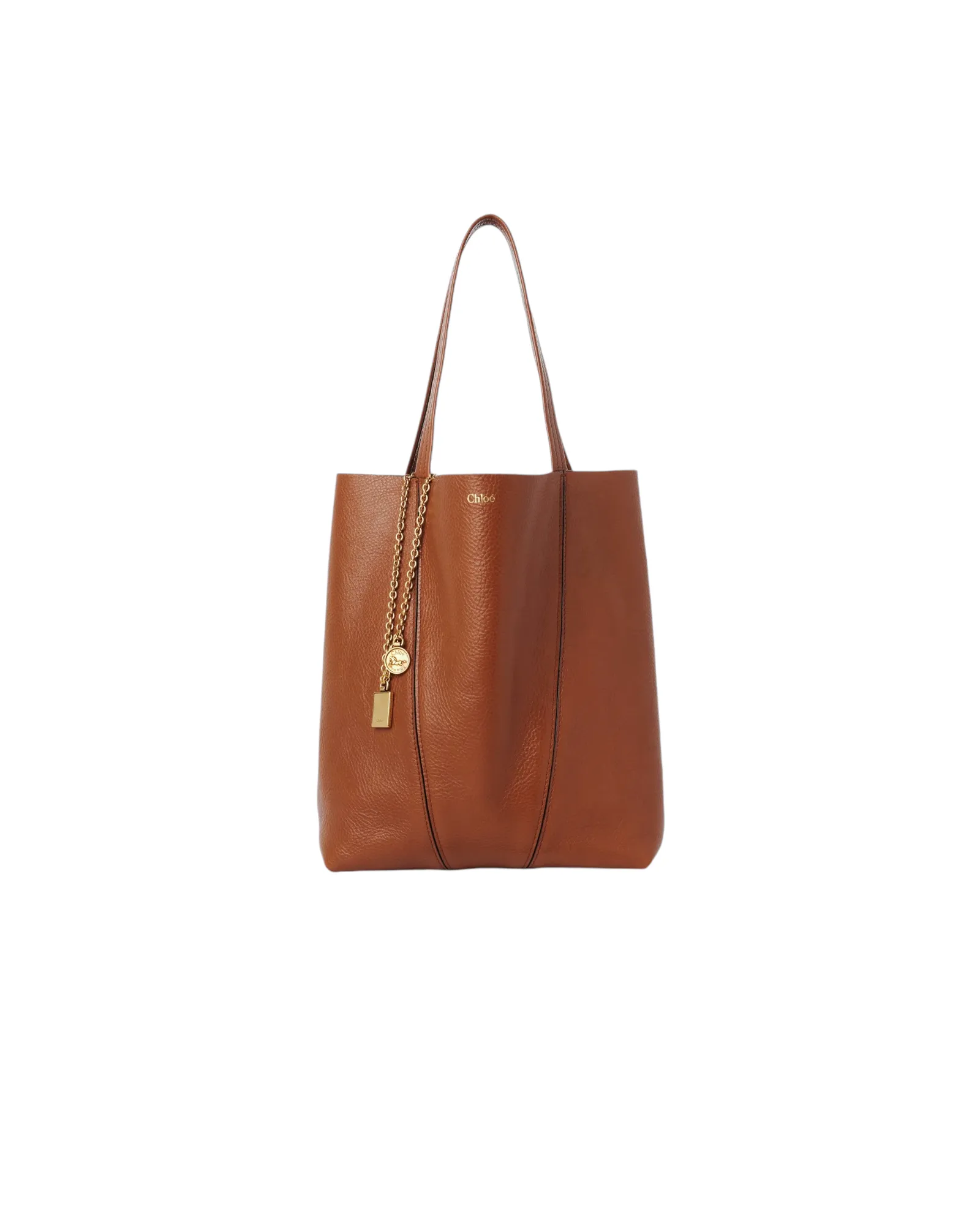 CHLOÉ SPIN TOTE BAG CLAY BROWN