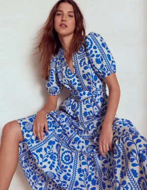 Christabel Cotton Maxi Dress-Gallery Blue, Walled Garden