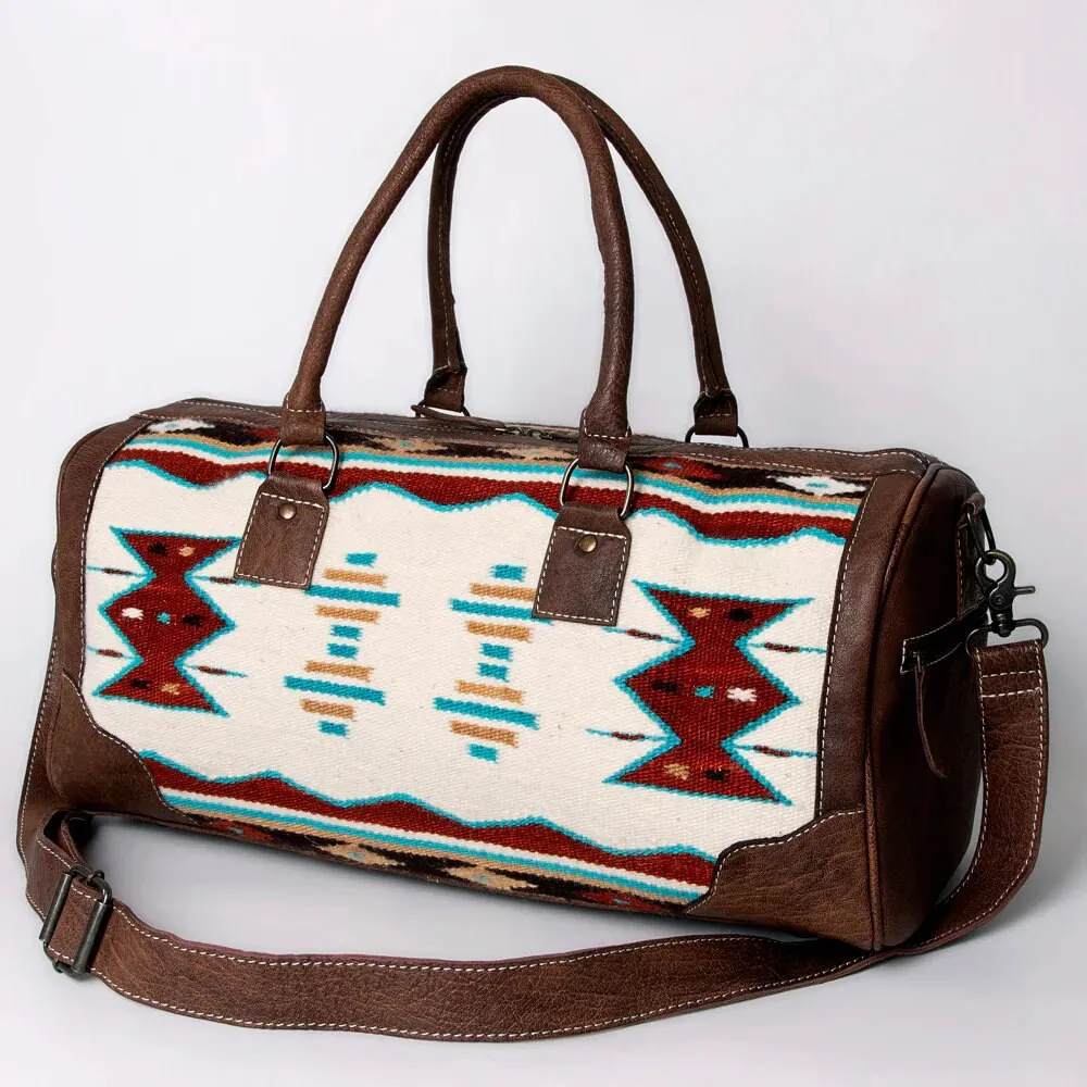 Collect Moments Western Leather Weekender Duffel