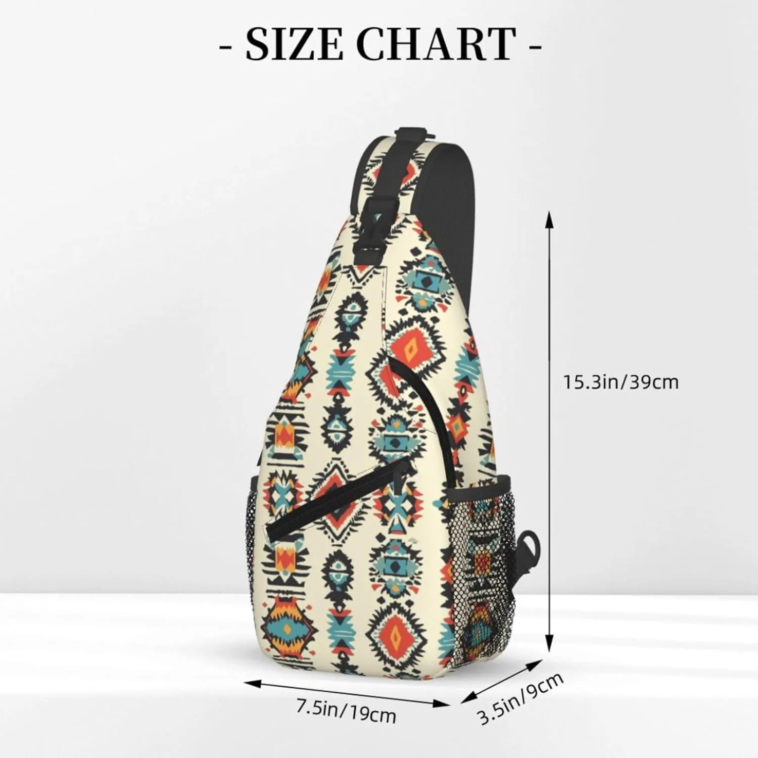 Crossbody Bags For Women Men Aztec Sling Backpack Chest Shoulder Bag Gym Cycling Travel Hiking Daypack
