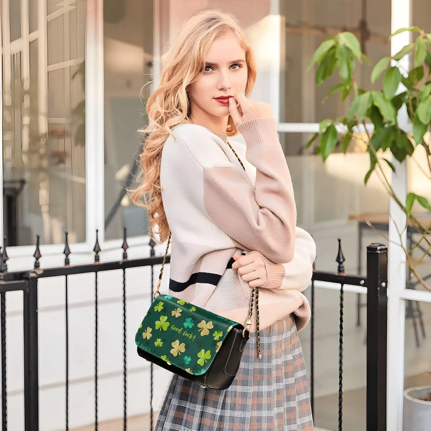 Crossbody Bags for Women Trendy Women's Black Shoulder Bag Small PU Leather Flap Cross Body Bag Handbags