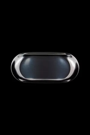 Dankstop Small Rounded Rolling Tray - Silver