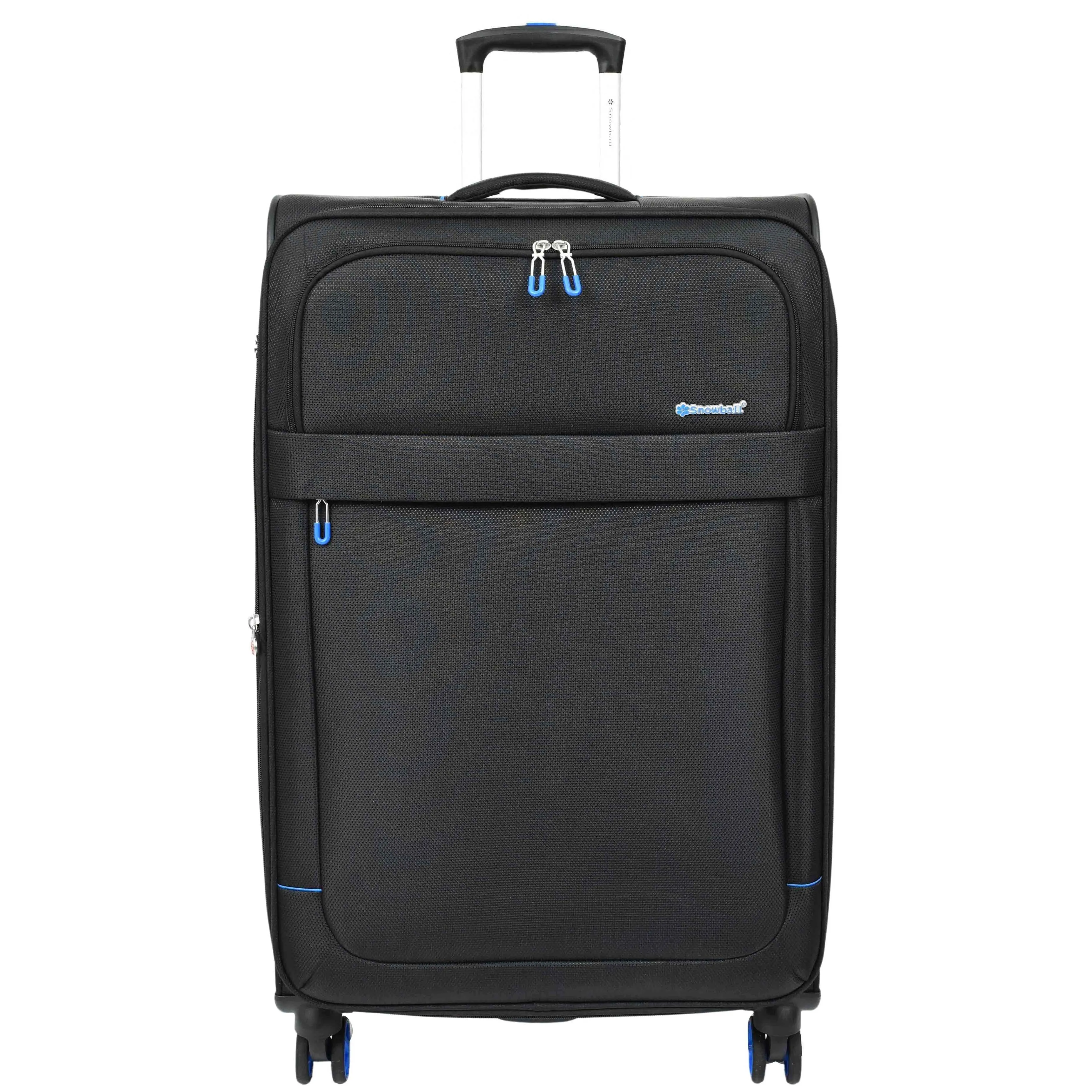 DR627 Eight Spinner Wheeled Soft Expandable Suitcase Black
