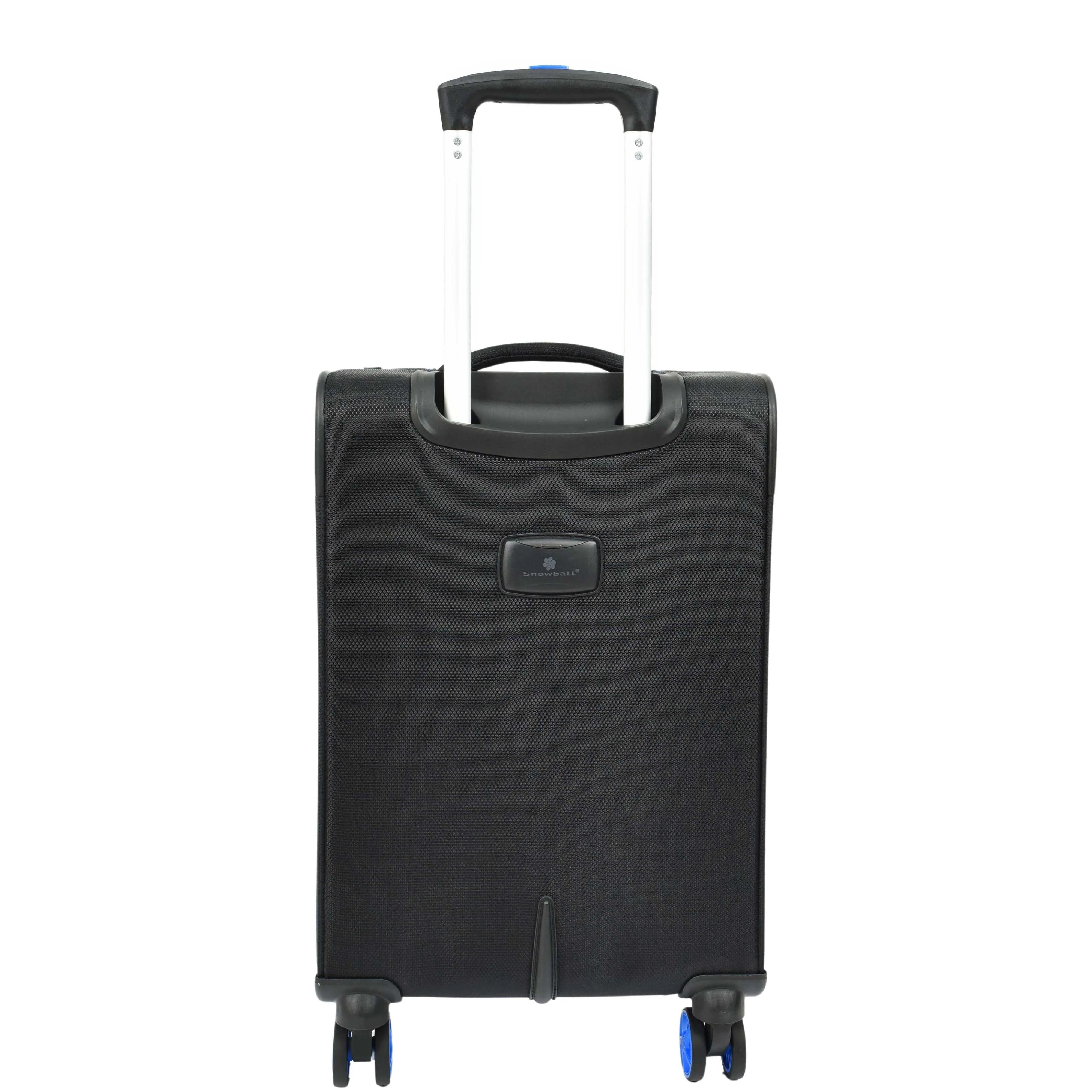 DR627 Eight Spinner Wheeled Soft Expandable Suitcase Black