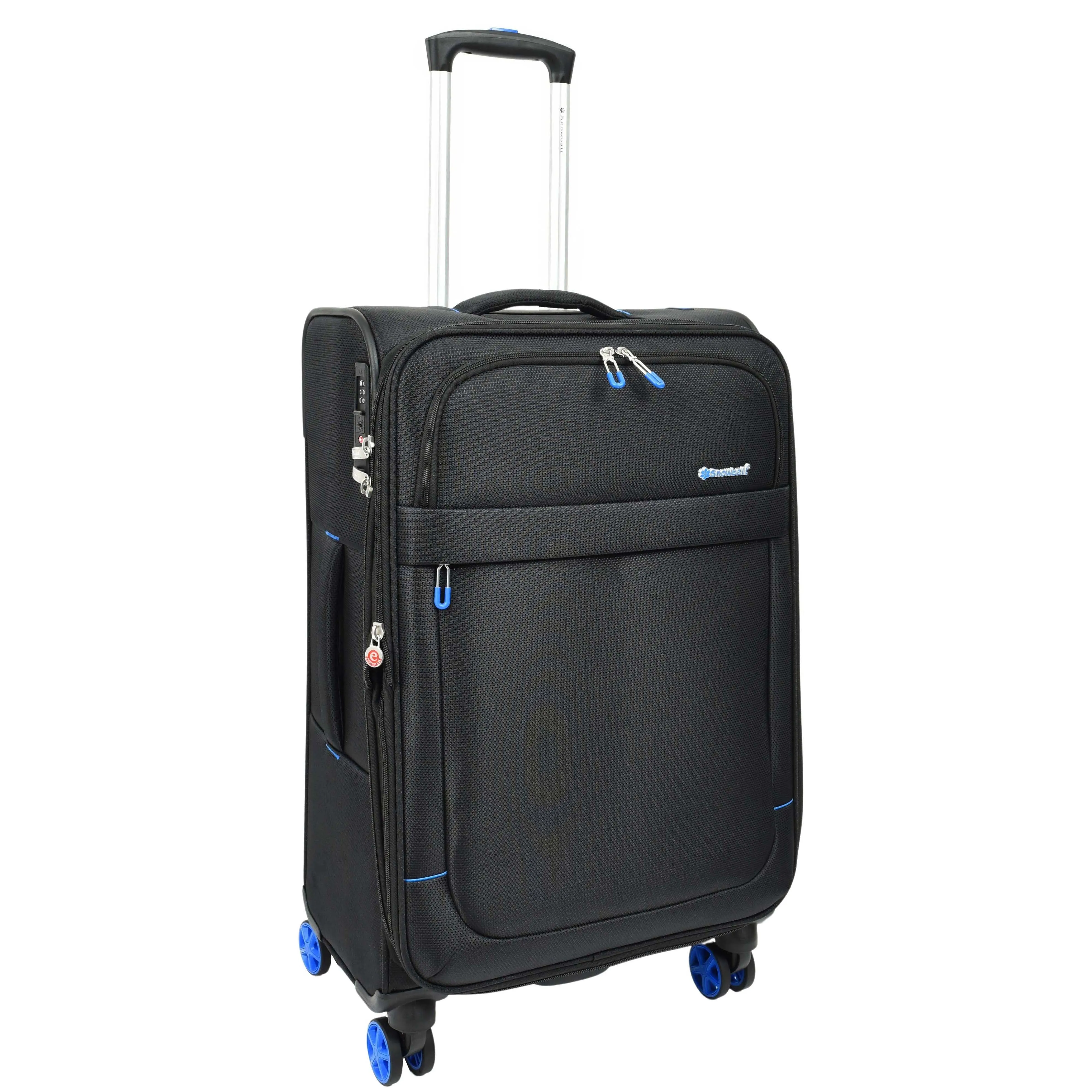 DR627 Eight Spinner Wheeled Soft Expandable Suitcase Black