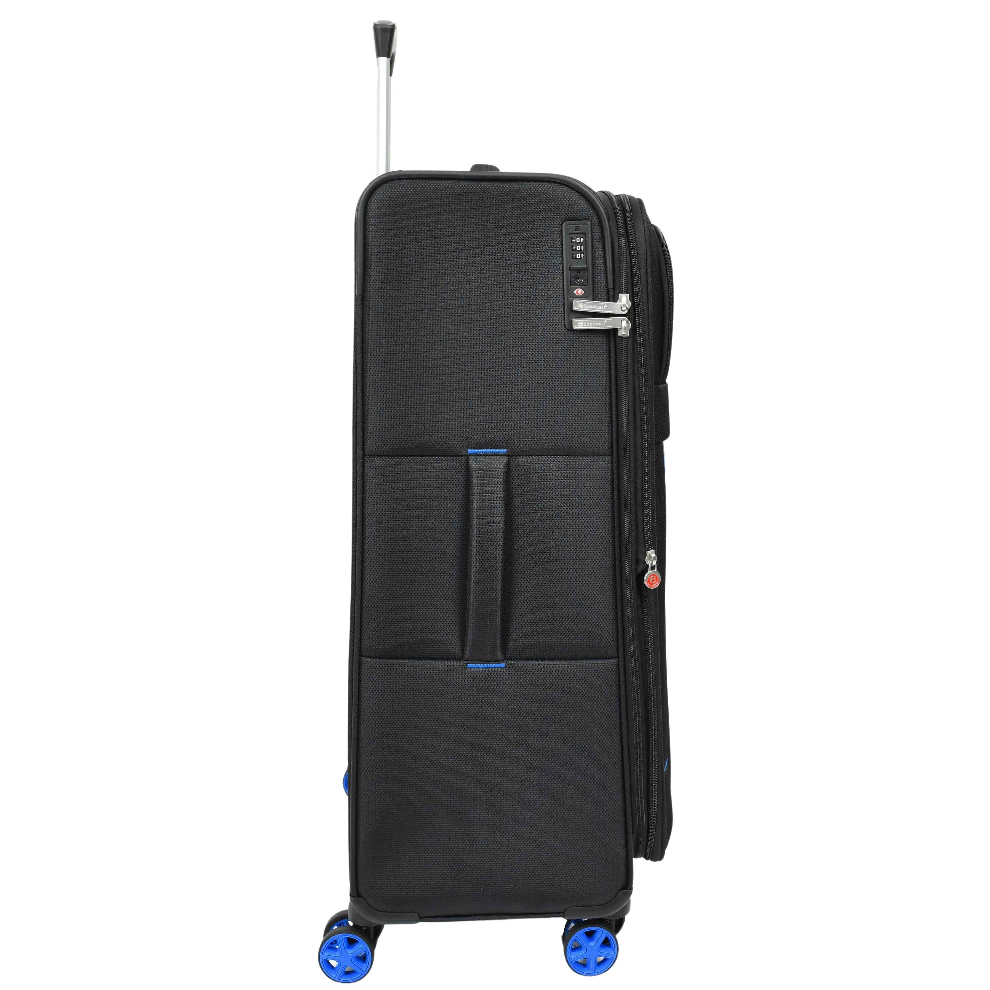 DR627 Eight Spinner Wheeled Soft Expandable Suitcase Black