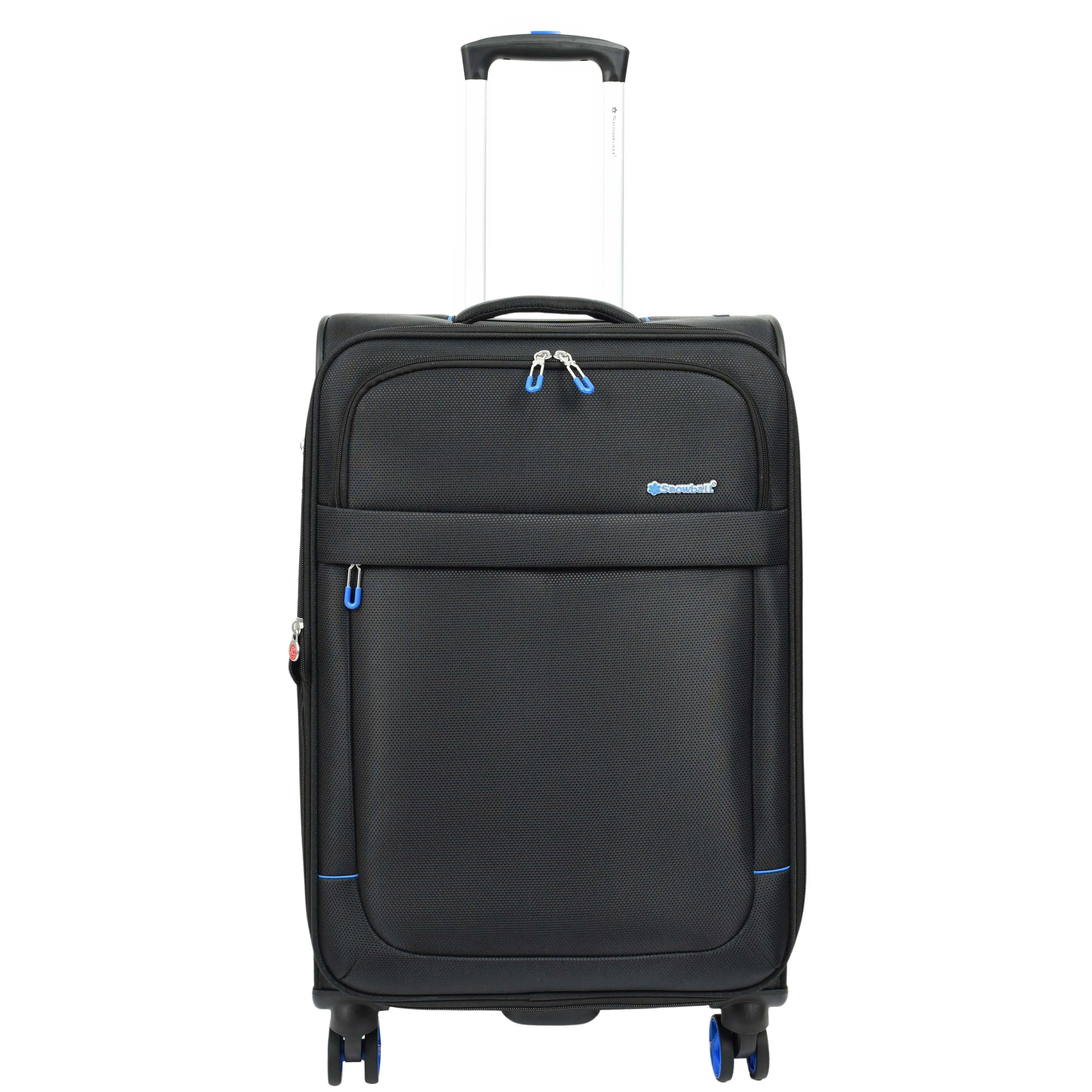 DR627 Eight Spinner Wheeled Soft Expandable Suitcase Black