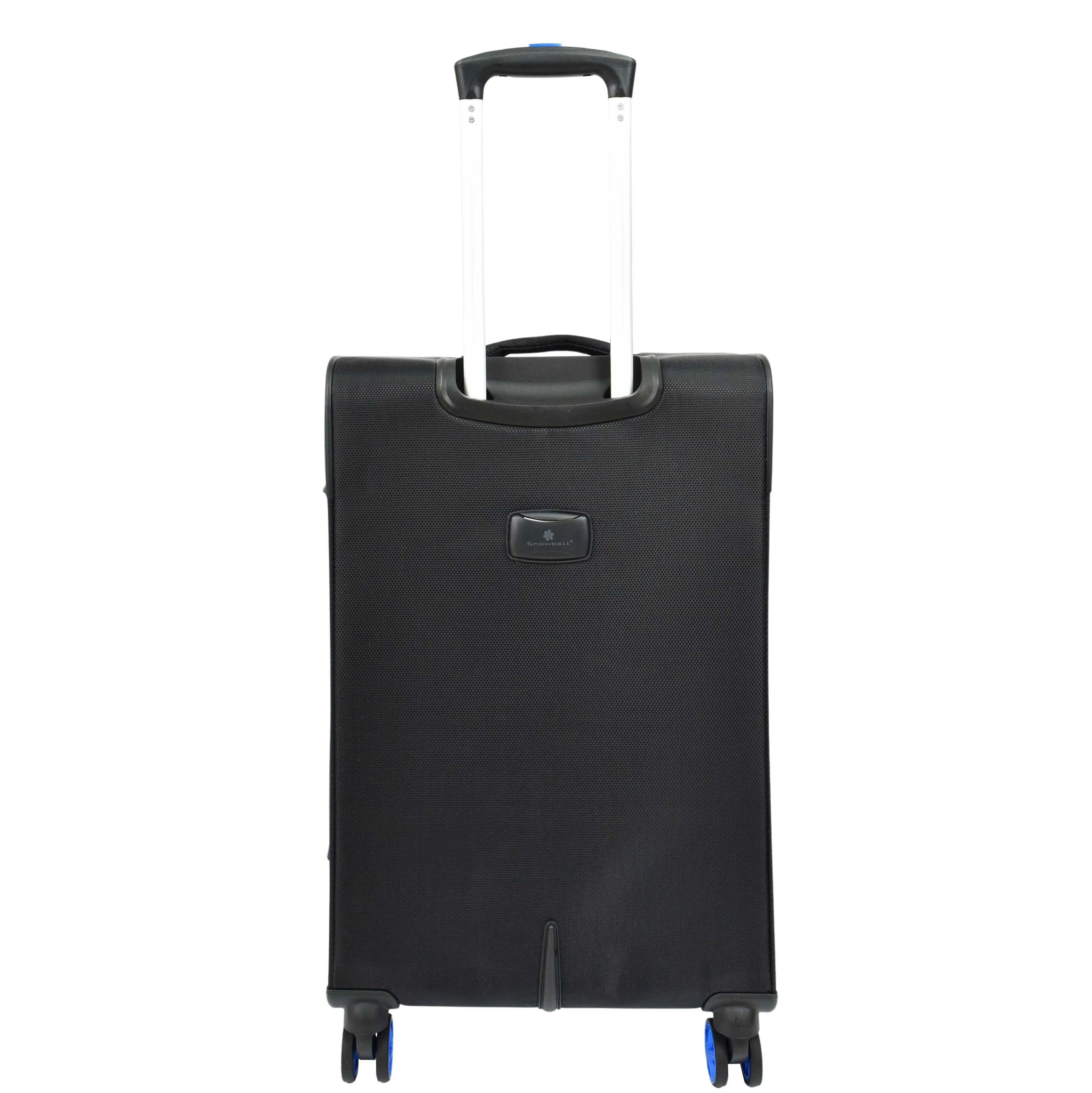 DR627 Eight Spinner Wheeled Soft Expandable Suitcase Black
