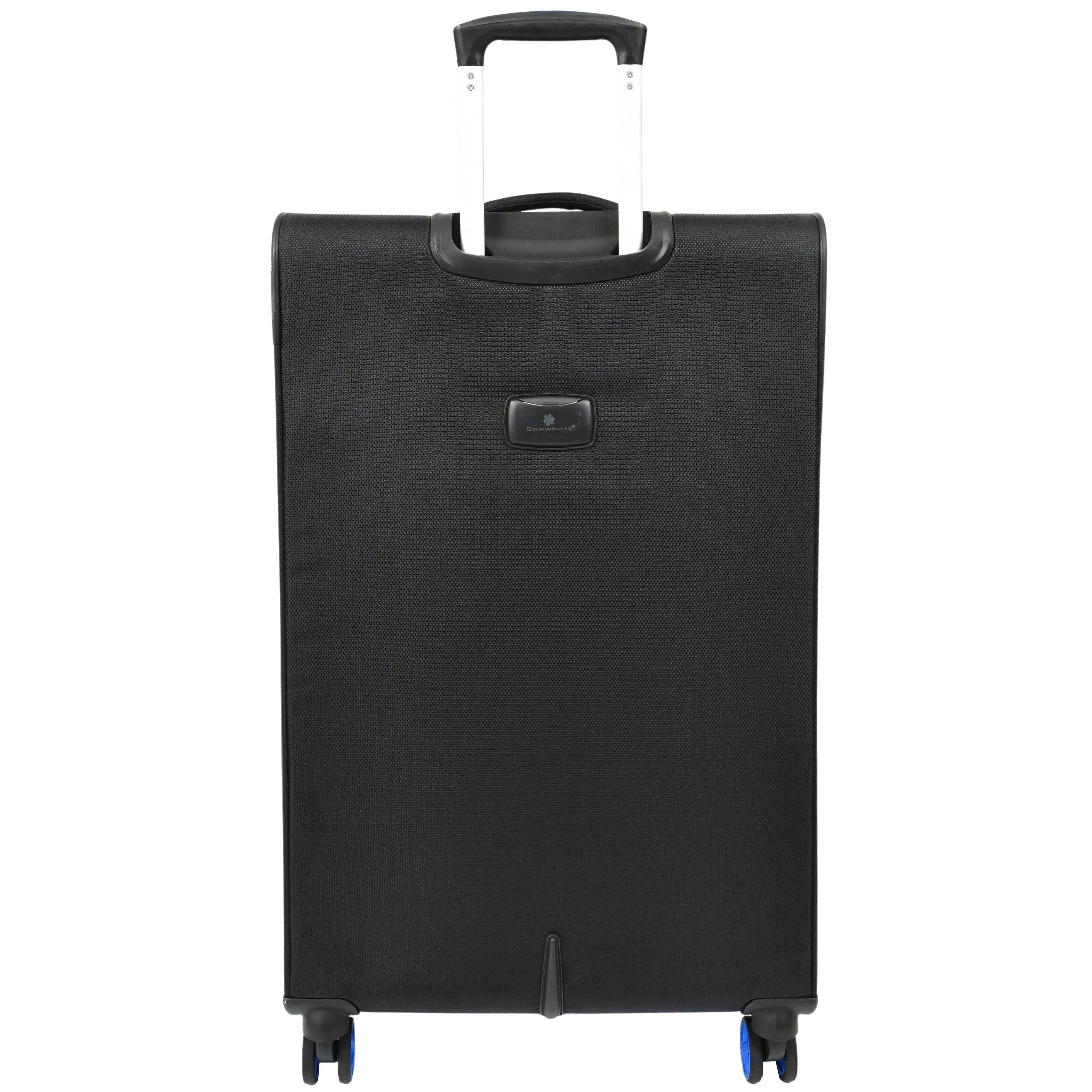 DR627 Eight Spinner Wheeled Soft Expandable Suitcase Black