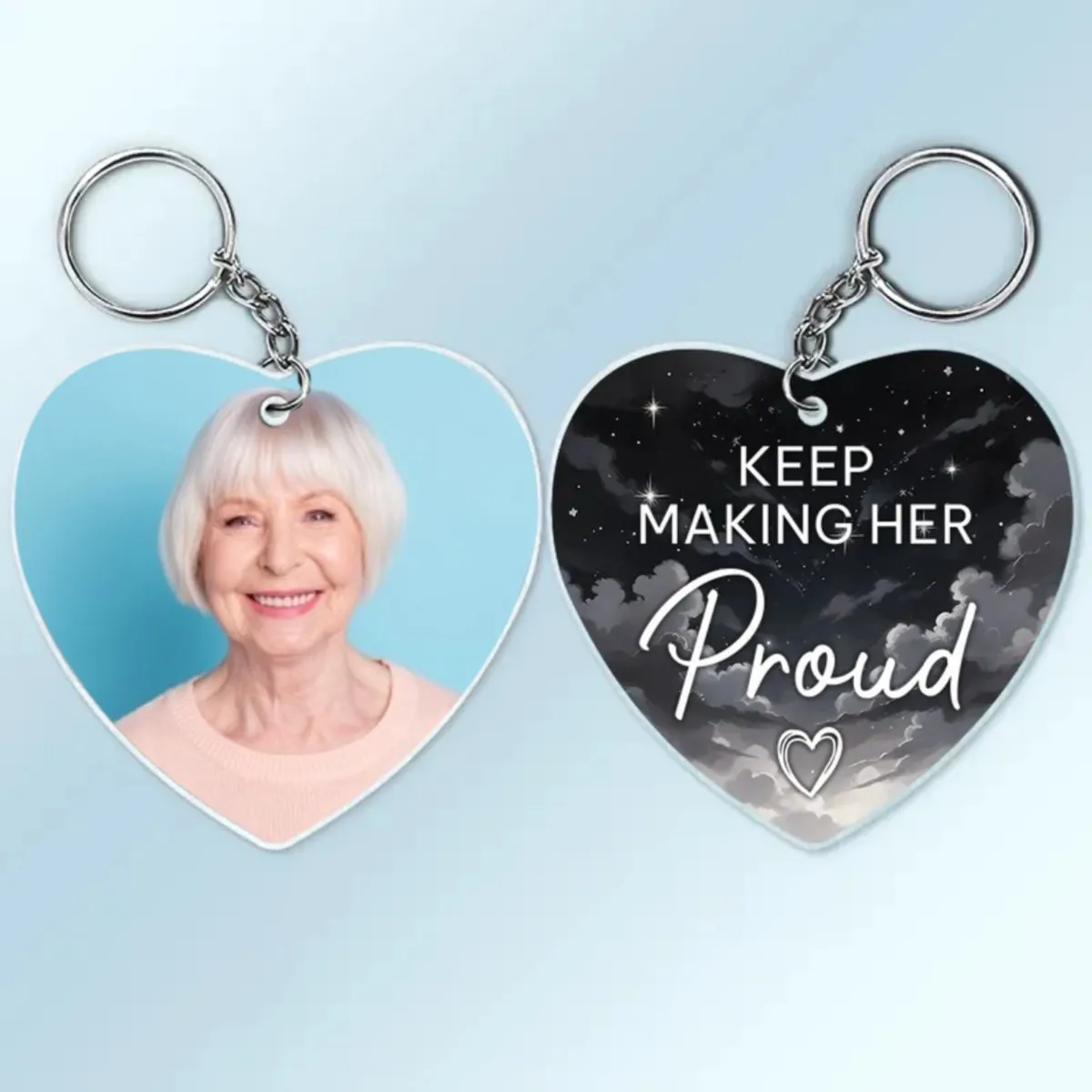 Family - Keep Making Her Proud - Personalized Acrylic Keychain