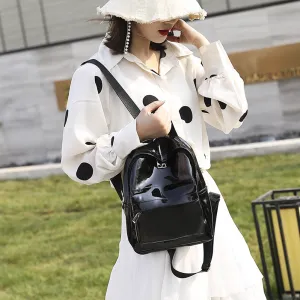 Fashion Women Men Unique Clear Transparent PVC See Through Mini Backpack Cute Fashion Casual Small School Book Shoulder Bag