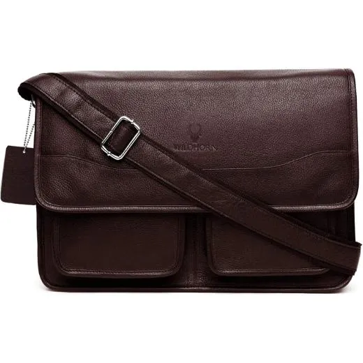 HARLOW Leather Messenger Bag for Men