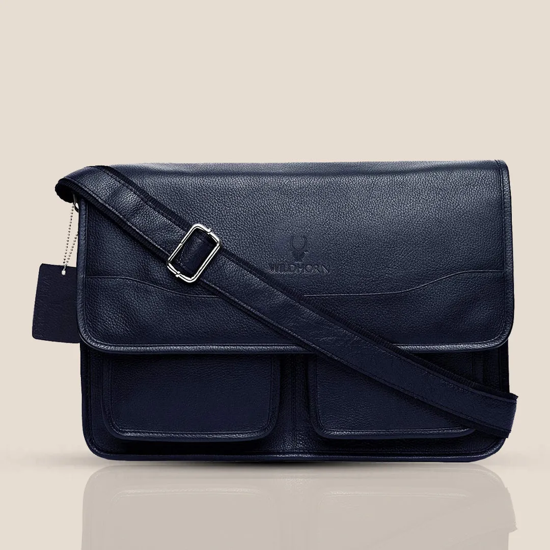 HARLOW Leather Messenger Bag for Men