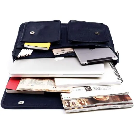 HARLOW Leather Messenger Bag for Men