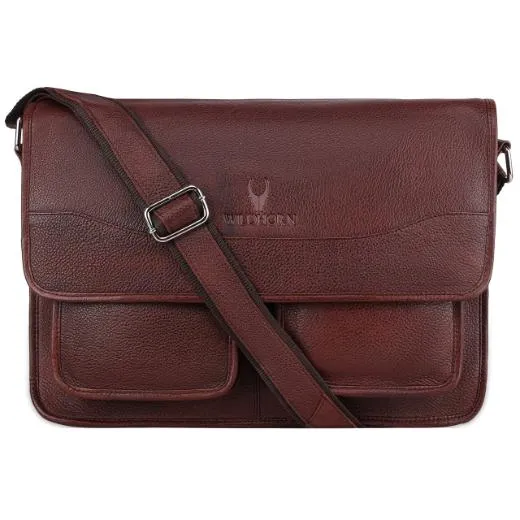 HARLOW Leather Messenger Bag for Men