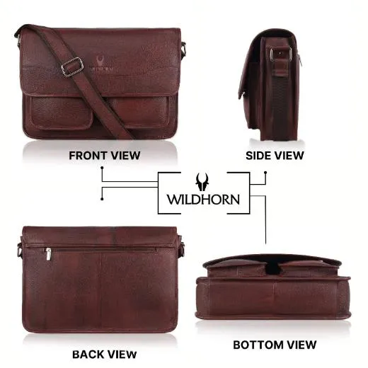 HARLOW Leather Messenger Bag for Men