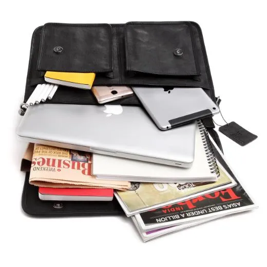 HARLOW Leather Messenger Bag for Men