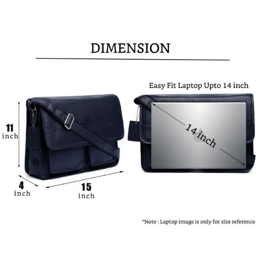HARLOW Leather Messenger Bag for Men