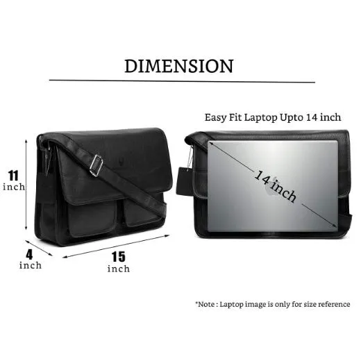 HARLOW Leather Messenger Bag for Men