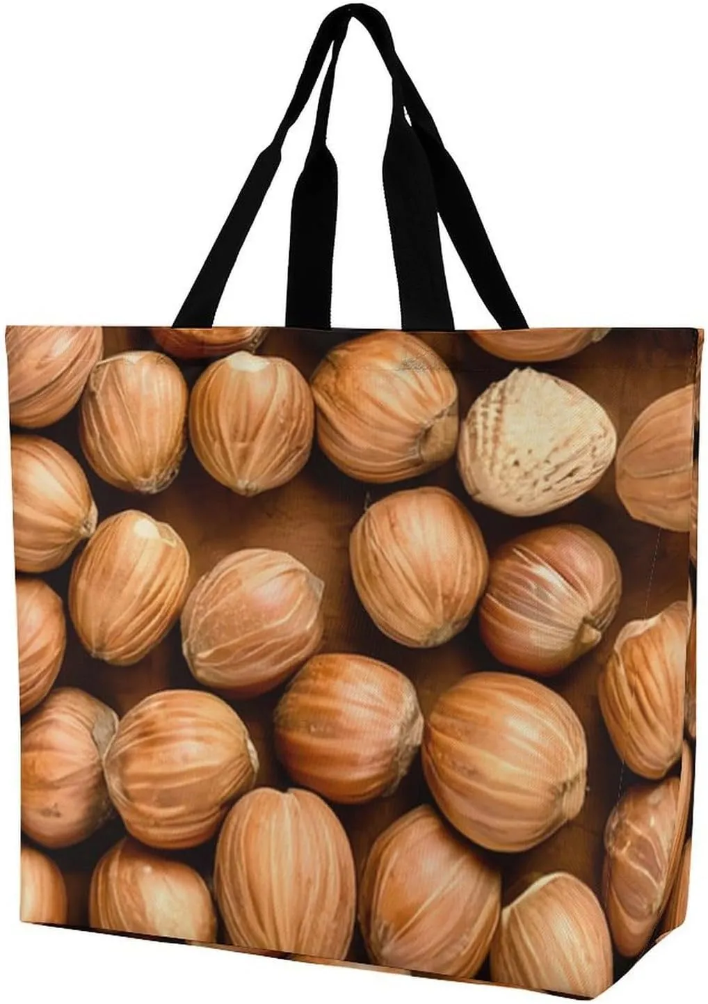 Hazelnut Tote Bag for Women, Large Capacity Shoulder Bag, Lightweight Utility Grocery Handbag for Shopping, Fashion Leisure Travel Beach Bag Tote Purse for Work Gym