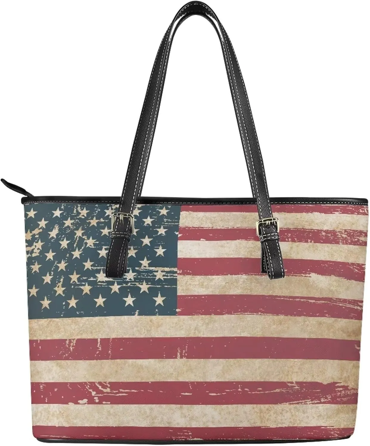 HUGS IDEA Leather Tote Bag for Work Purses Fashion Tote Handbag Large Shoulder Bag Saddle Bag