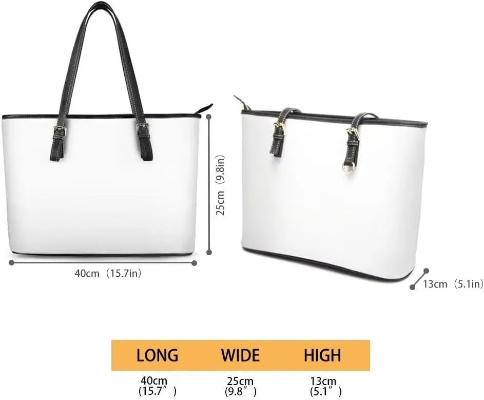HUGS IDEA Leather Tote Bag for Work Purses Fashion Tote Handbag Large Shoulder Bag Saddle Bag