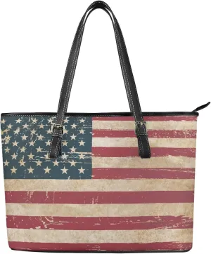 HUGS IDEA Leather Tote Bag for Work Purses Fashion Tote Handbag Large Shoulder Bag Saddle Bag