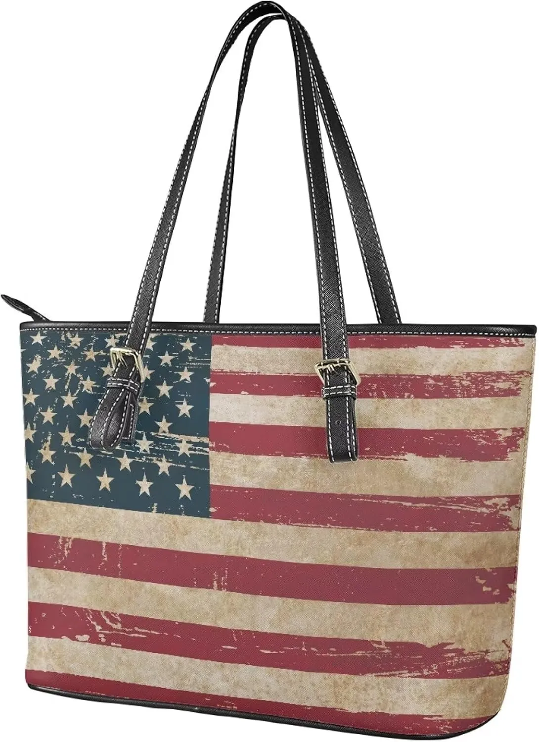 HUGS IDEA Leather Tote Bag for Work Purses Fashion Tote Handbag Large Shoulder Bag Saddle Bag