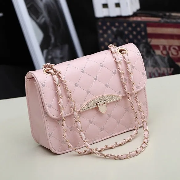 Korean Women Synthetic Leather Messenger Handbag Shoulder Bags Tote Purse