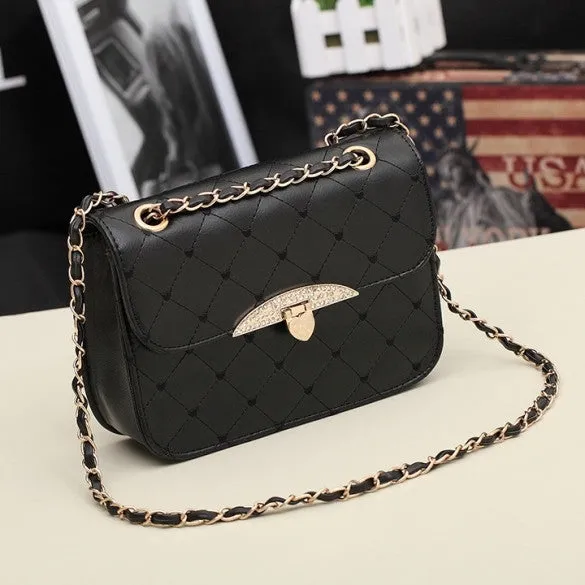 Korean Women Synthetic Leather Messenger Handbag Shoulder Bags Tote Purse