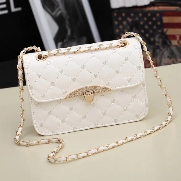 Korean Women Synthetic Leather Messenger Handbag Shoulder Bags Tote Purse
