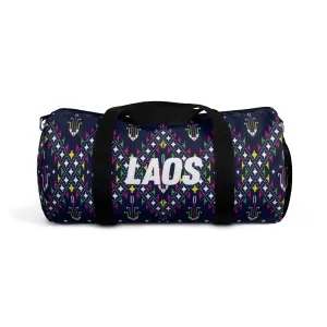 Lao Navy Traditional Textile Duffle Bag