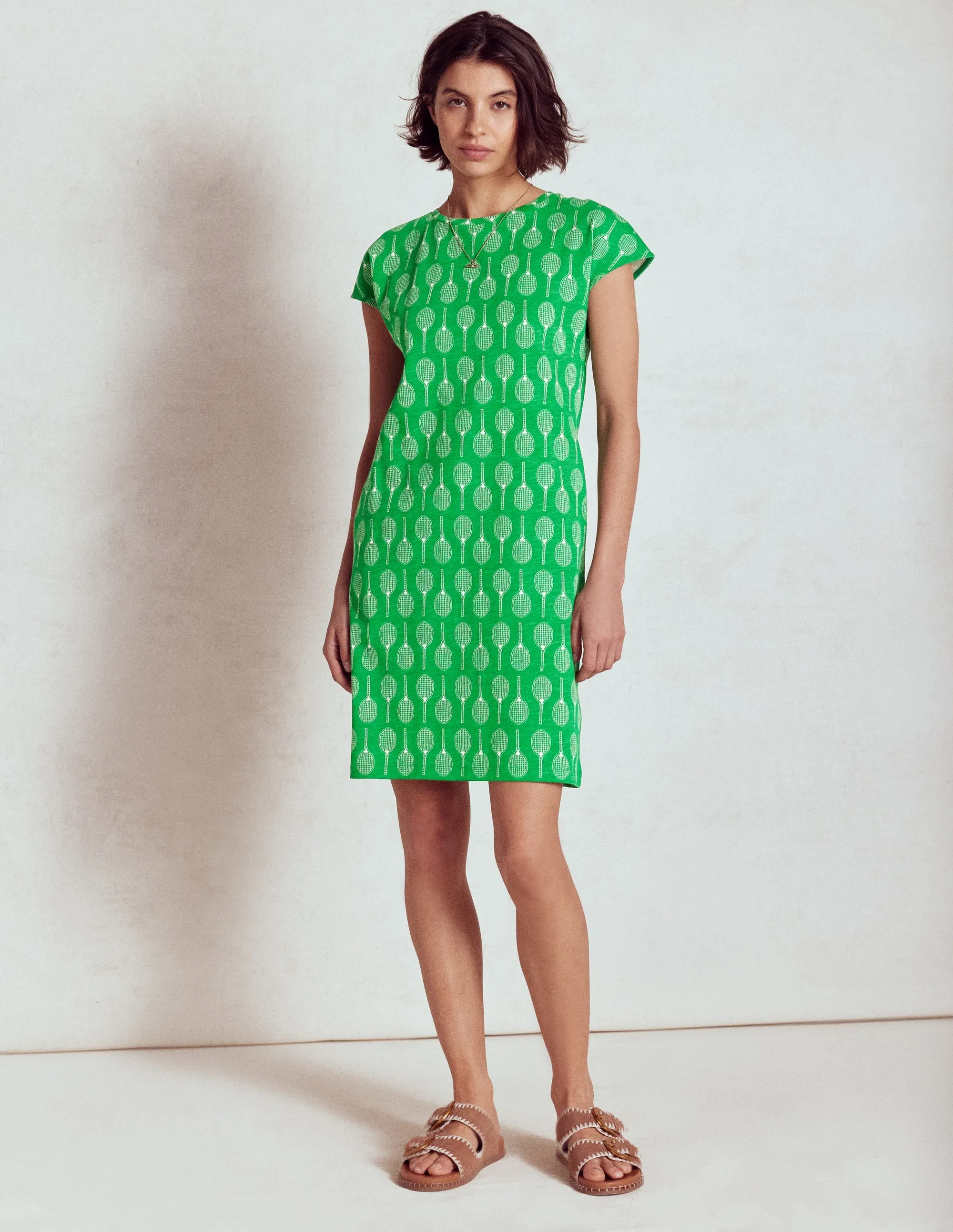 Leah Jersey T-shirt Dress-Rich Emerald, Tennis