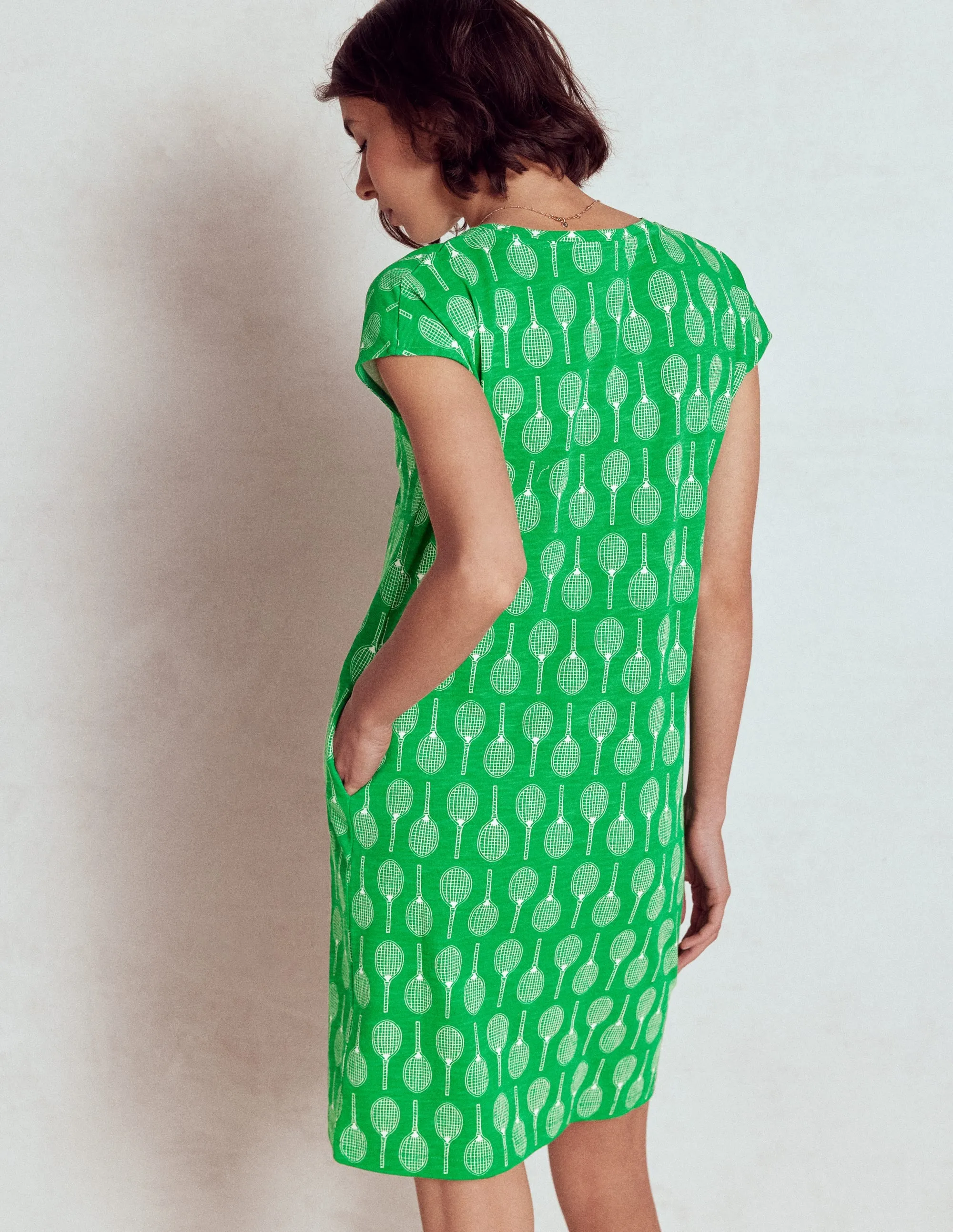 Leah Jersey T-shirt Dress-Rich Emerald, Tennis