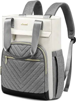 LOVEVOOK Laptop Backpack for Women, 17 Inch Work Laptop Bag Teacher Nurse Backpack, Wide Open Travel Backpack Purse Convertible Business Computer Tote Daypack