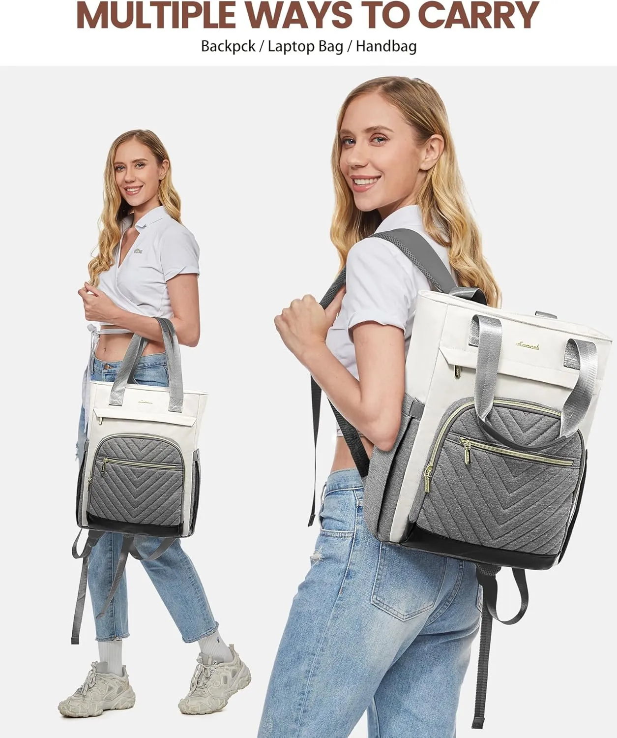 LOVEVOOK Laptop Backpack for Women, 17 Inch Work Laptop Bag Teacher Nurse Backpack, Wide Open Travel Backpack Purse Convertible Business Computer Tote Daypack